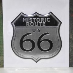 ROUTE66 スチール ステッカー ルート66 ステッカー アメリカン雑貨 の画像