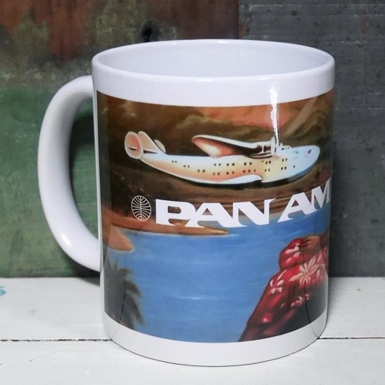 パンナム マグカップ　陶器製 PANAM　アメリカン雑貨画像