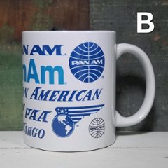 パンナム マグカップ　陶器製 PANAM　アメリカン雑貨画像