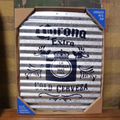 コロナビール コルゲート ティンサイン ブリキ看板 インテリア CORONA EXTRA アメリカン雑貨の画像