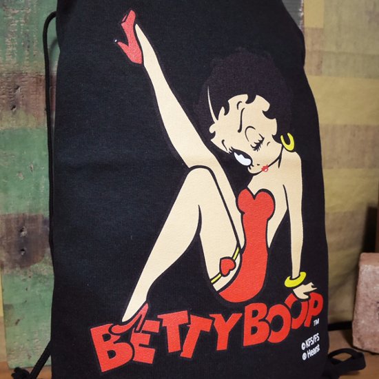 ベティーブープ スウェットバッグ BETTY BOOP SWEAT KNAP SACK BAG 巾着 リュックサック　アメリカン雑貨画像