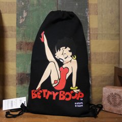 ベティーブープ スウェットバッグ BETTY BOOP SWEAT KNAP SACK BAG 巾着 リュックサック　アメリカン雑貨の画像