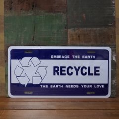 コマーシャルプレート RECYCLE インテリア リサイクル　トラフィックサイン　アメリカン雑貨の画像