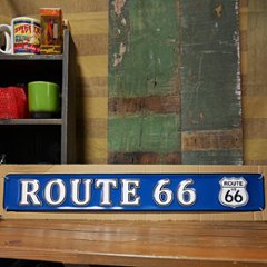  ルート66サイン看板 　エンボスティンサイン　ROUTE66　ストリートサイン 　アメリカン雑貨の画像