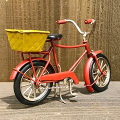 ブリキのおもちゃ バスケット 自転車 グッドオールド ブリキ製自転車　アメリカン雑貨画像