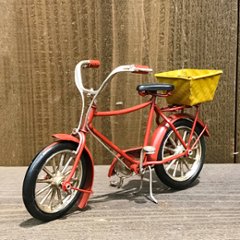 ブリキのおもちゃ バスケット 自転車 グッドオールド ブリキ製自転車　アメリカン雑貨画像