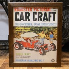 インテリアピクチャー 【CAR CRAFT】レトロカー雑誌ポスター額 アメリカンインテリアの画像