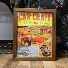 インテリアピクチャー 【CAR CRAFT】レトロカー雑誌ポスター額 アメリカンインテリアの画像