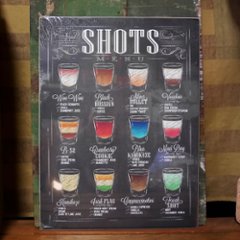 SHOTS ウッドボード カクテル 木製看板  ウォールプレート　アメリカン雑貨の画像