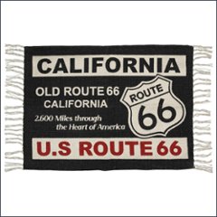 ルート66 フロア コットンマット ROUTE66　インテリアマット　玄関マット　バスマット　アメリカン雑貨の画像