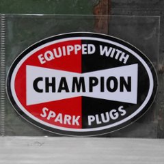 チャンピオン　モーターステッカー CHAMPION OVAL 　ステッカー シール　アメリカン雑貨の画像