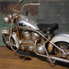 ヴィンテージ モーターサイクル SILVER FOX　ブリキおもちゃ　ガレージインテリア アメリカン雑貨画像