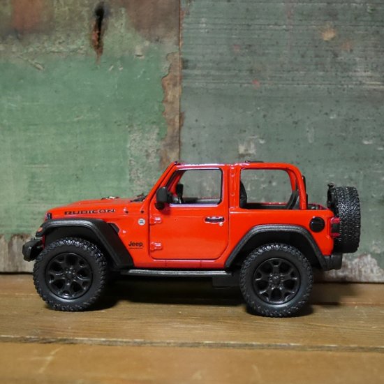 ジープ ラングラー 2018 オープンカー Jeep Wrangler KiNSMART 1/34 レトロミニカー アメリカン雑貨画像