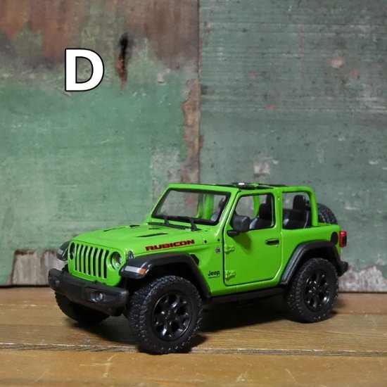 ジープ ラングラー 2018 オープンカー Jeep Wrangler KiNSMART 1/34 レトロミニカー アメリカン雑貨画像