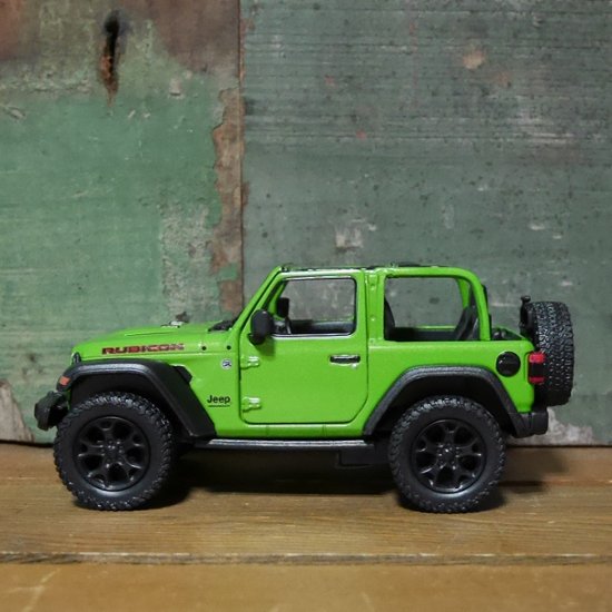 ジープ ラングラー 2018 オープンカー Jeep Wrangler KiNSMART 1/34 レトロミニカー アメリカン雑貨画像