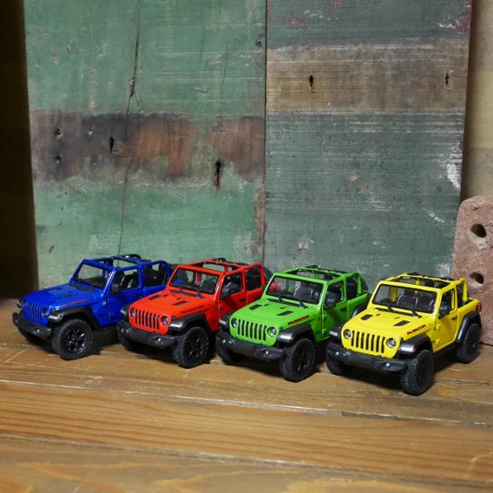 ジープ ラングラー 2018 オープンカー Jeep Wrangler KiNSMART 1/34 レトロミニカー アメリカン雑貨画像