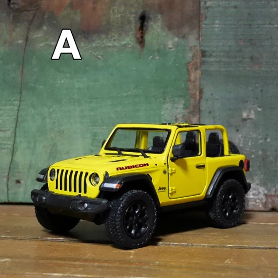 ジープ ラングラー 2018 オープンカー Jeep Wrangler KiNSMART 1/34 レトロミニカー アメリカン雑貨画像