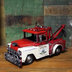 ヴィンテージカー レッカー車 tow truck　ブリキのおもちゃ アメリカン雑貨の画像