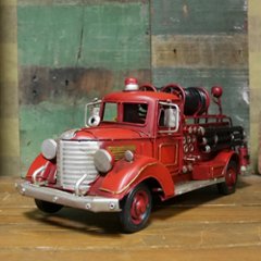 ヴィンテージカー消防車 fireengine ブリキのおもちゃ アメリカン雑貨の画像