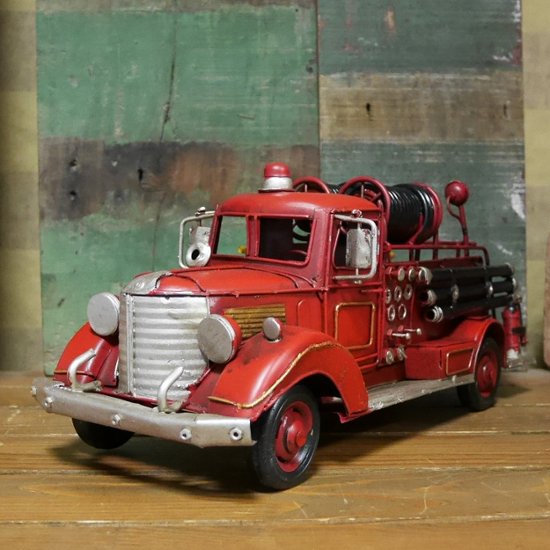 ヴィンテージカー消防車 fireengine ブリキのおもちゃ アメリカン雑貨画像