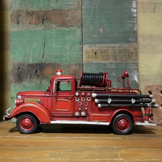 ヴィンテージカー消防車 fireengine ブリキのおもちゃ アメリカン雑貨画像