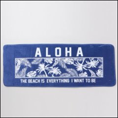 ハワイアン コクアフロアマット ALOHA　ロングインテリアマット　キッチンマット　アメリカン雑貨の画像