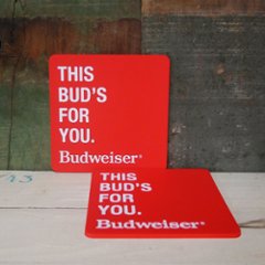 バドワイザー ラバーコースター 2枚セット Budweiser　アメリカン雑貨の画像