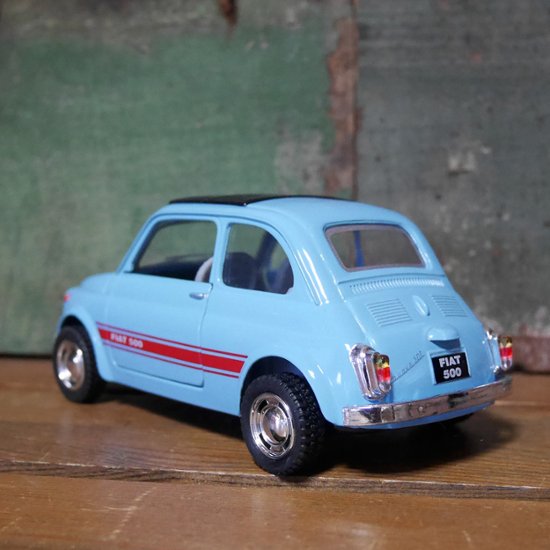 フィアット500 プルバックミニカー PULL BACK CAR Fiat500 Nuova500 1/24 レトロミニカー キンスマート アメリカン雑貨画像