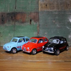 フィアット500 プルバックミニカー PULL BACK CAR Fiat500 Nuova500 1/24 レトロミニカー キンスマート アメリカン雑貨の画像