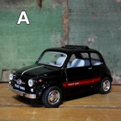 フィアット500 プルバックミニカー PULL BACK CAR Fiat500 Nuova500 1/24 レトロミニカー キンスマート アメリカン雑貨画像