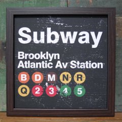 サインフレーム  subway バスロールサイン インテリアピクチャー　インテリア額　アメリカン雑貨の画像