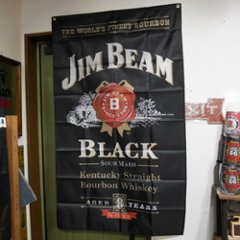 ジムビーム フラッグ 　パブ・バーグッズ　タペストリー アメリカン雑貨の画像