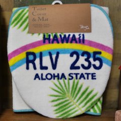 ハワイアン トイレマット ＆ トイレカバー セット HAWAII インテリアマット　アメリカン雑貨の画像