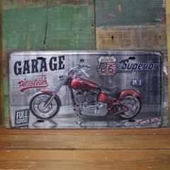 ルート66 アンティークエンボスプレート ROUTE66 Superior GARAGE モーター系アメリカン雑貨の画像