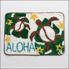 ハワイアン インテリアマット ホヌプルパイルマット ALOHA バスマット フロアマット　アメリカン雑貨の画像