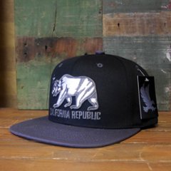 フラット バイザー キャップ CALIFORNIA REPUBLIC CALI BEAR 帽子 アメカジ　アメリカン雑貨の画像