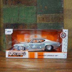 シボレー シェベル SS BTM 1969 CHEVY CHEVELLE SS SLIVER FLAMES 1/24 レトロミニカー アメリカン雑貨画像