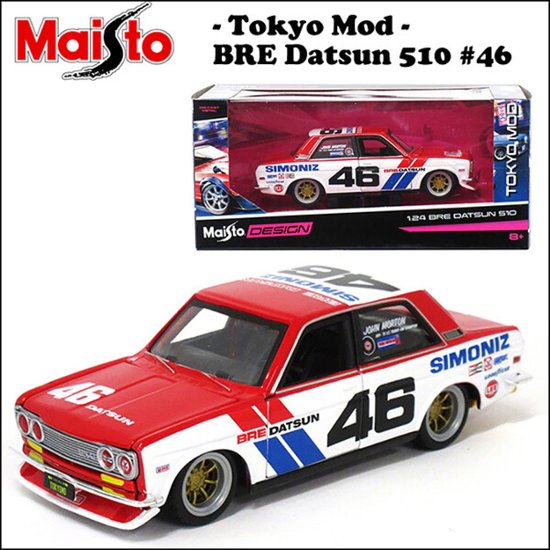 ダットサン 510 Maisto 1/24 レトロミニカー アメリカン雑貨画像