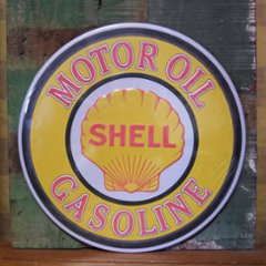 SHELL CLASSIC  エンボスサイン看板 シェル  オイルメーカー　ガレージインテリア ブリキ看板  アメリカン雑貨の画像