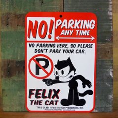 フィリックス・ザ・キャット プラスチック サインボード ノーパーキング FELIX THE CAT 駐車禁止 アメリカン雑貨の画像