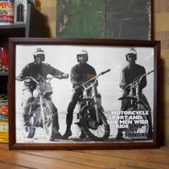 ON ANY SUNDAY インテリアピクチャー ポスター 栄光のライダー フレーム付　インテリア額　画像