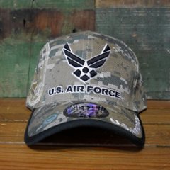 エアフォース ミリタリー キャップ ソリッド デジタル カモ AIR FORCE 帽子 アメカジ　アメリカン雑貨画像