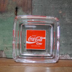 コカ・コーラ 卓上灰皿 coca-cola アッシュトレイ ガラス灰皿 アメリカン雑貨の画像