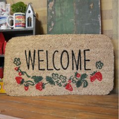 ウェルカムコイヤーマット ボタニカル ストロベリー  WELCOME MAT コイヤーマット  アメリカン雑貨画像