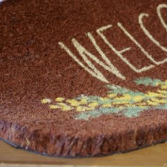 ウェルカムコイヤーマット ボタニカル ミモザ  WELCOME MAT コイヤーマット  アメリカン雑貨画像