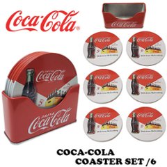 コカ・コーラ コースター 6枚セット Coca-Cola ティンコースター アメリカン雑貨の画像