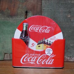 コカ・コーラ コースター 6枚セット Coca-Cola ティンコースター アメリカン雑貨画像