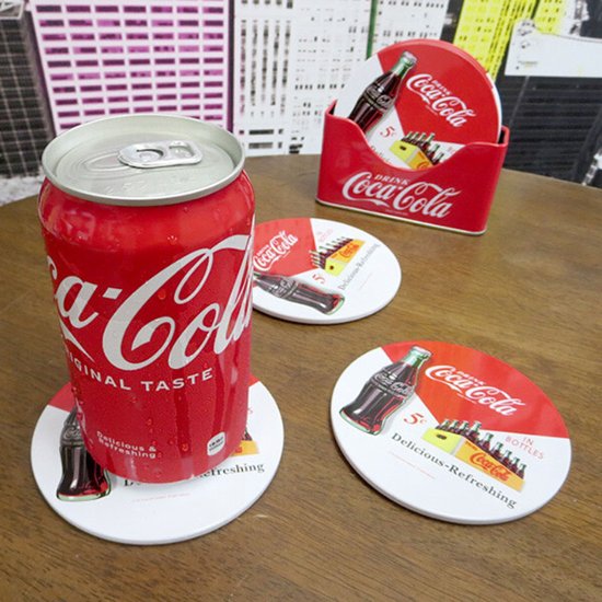 コカ・コーラ コースター 6枚セット Coca-Cola ティンコースター アメリカン雑貨画像