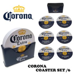 コロナ コースター 6枚セット CORONA ティンコースター アメリカン雑貨の画像