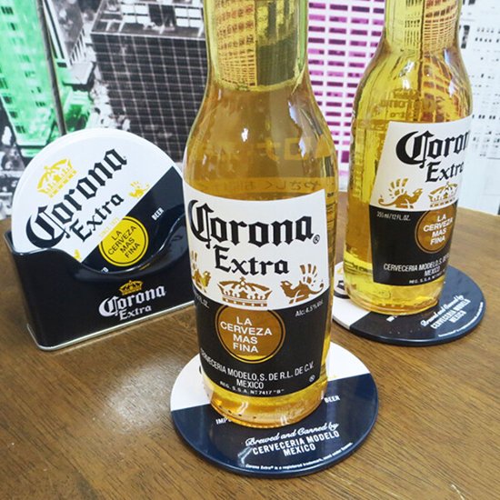 コロナ コースター 6枚セット CORONA ティンコースター アメリカン雑貨画像